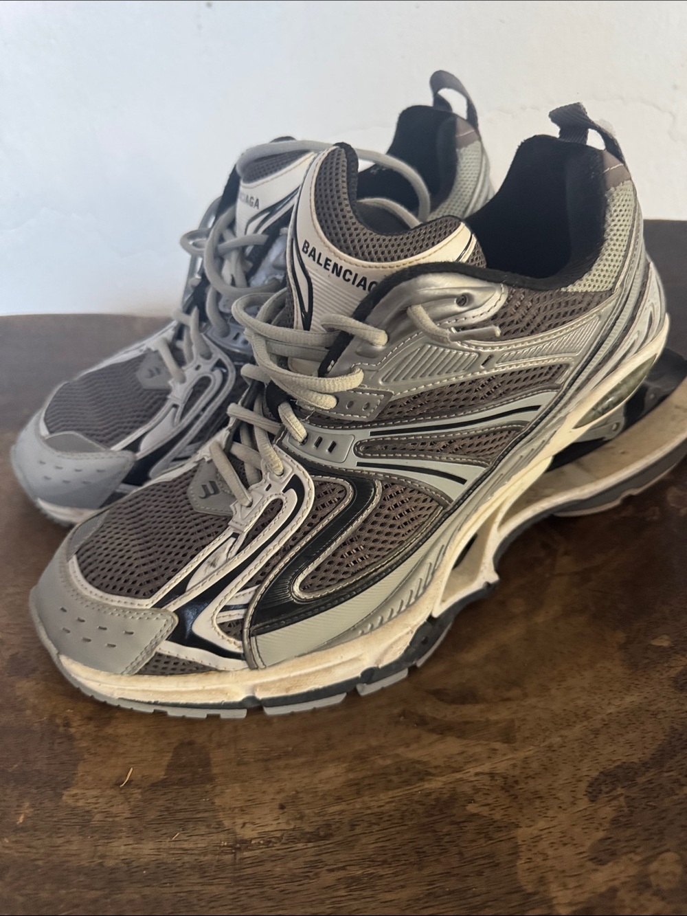 Balenciaga Xpander Men's Grey and Brown Athletic Sneakers
